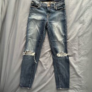 J Brand Distressed Blue Jeans